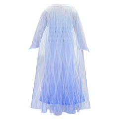 Kids Children Frozen Queen Elsa Blue Dress Outfits Cosplay Costume Halloween Carnival Suit