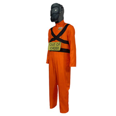 Kids Children Game Lethal Company Orange protective Jumpsuit Outfits Cosplay Costume Halloween Carnival Suit