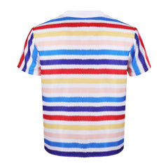 Kids Children Movie Barbie 2023 Allan Rainbow Stripe T-Shirt Outfits Cosplay Costume Suit