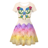 Kids Children Movie The Hunger Games:The Ballad Of Songbirds And Snakes (2023) Lucy Gray Baird White Dress Outfits Cosplay Costume