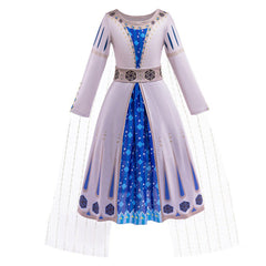 Kids Children Movie Wish 2023 Amaya Queen Dress Cosplay Costume Outfits Halloween Carnival Suit