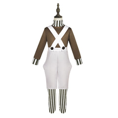 Kids Children Movie Wonka 2023 - Oompa White Set Outfits Cosplay Costume Halloween Carnival Suit