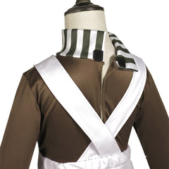 Kids Children Movie Wonka 2023 - Oompa White Set Outfits Cosplay Costume Halloween Carnival Suit