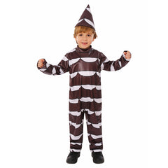 Kids Children Movie Wonka 2023 Chocolate Brown Jumpsuit Outfits Cosplay Costume Halloween Carnival Suit