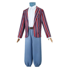Kids Children Movie Wonka 2023 Oompa Loompa Red Striped Set Outfits Cosplay Costume Halloween Carnival Suit