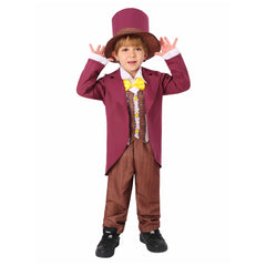 Kids Children Movie Wonka 2023 Willy Wonka Rose Red Set Outfits Cosplay Costume