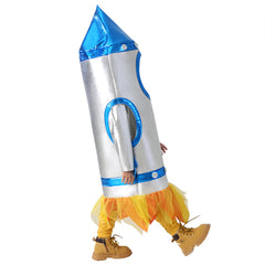 Kids Children Rocket Inflatable Costume Funny Party Jumpsuit Cosplay Costume Halloween Carnival Suit