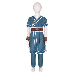 Kids Children TV Avatar: The Last Airbender 2024 Katara Blue Set Outfits Cosplay Costume
