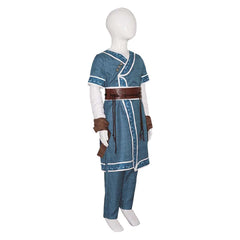 Kids Children TV Avatar: The Last Airbender 2024 Katara Blue Set Outfits Cosplay Costume