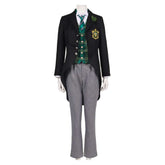 Anime Black Butler/Kuroshitsuji 2024 Public School Herman Greenhill Black Uniform Set Cosplay Costume Halloween Carnival Suit
