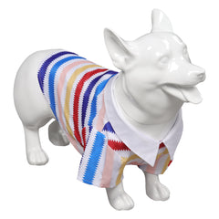 Movie Barbie 2023 Allan Dog Colorful Striped Shirt Pet Clothing Cosplay Costume Suit