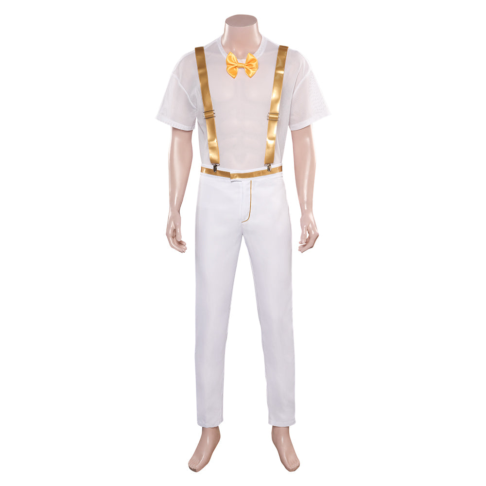 Movie Barbie 2023 Allan White Suspenders Party Set Outfits Cosplay Costume Suit