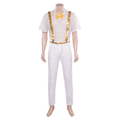 Movie Barbie 2023 Allan White Suspenders Party Set Outfits Cosplay Costume Suit