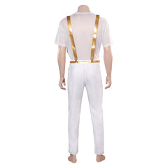 Movie Barbie 2023 Allan White Suspenders Party Set Outfits Cosplay Costume Suit