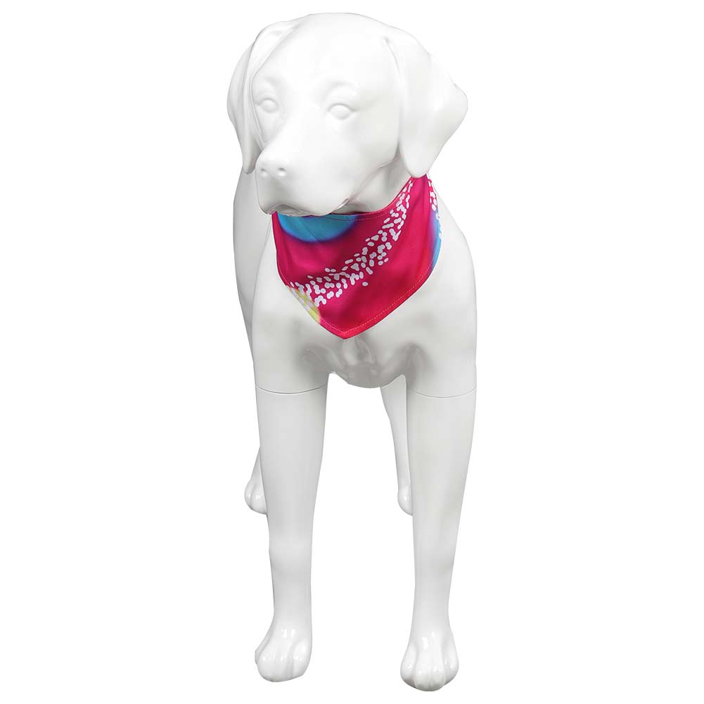 Movie Barbie 2023 Barbie Pink And Blue Printed Scarf Dogs Pet Outfits Cosplay Costume Suit