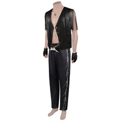 Movie Barbie 2023 Ken Black Fringe Set Outfits Cosplay Costume Halloween Carnival Suit