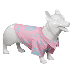 Movie Barbie 2023 Ken Pet Clothes Dog Pink Printed Shirt Outfits Cosplay Costume Suit