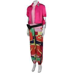 Movie Barbie 2023 Weird Barbie Pink Coat Set Outfits Cosplay Costume Halloween Carnival Suit