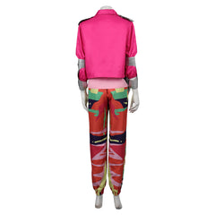 Movie Barbie 2023 Weird Barbie Pink Coat Set Outfits Cosplay Costume Halloween Carnival Suit