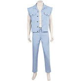 Movie Barbie Ken Blue Cowboy Vest Set Outfits Cosplay Costume Suit