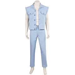 Movie Barbie Ken Blue Cowboy Vest Set Outfits Cosplay Costume Suit