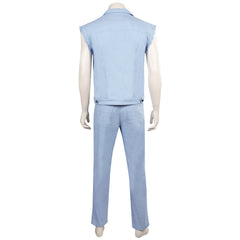 Movie Barbie Ken Blue Cowboy Vest Set Outfits Cosplay Costume Suit