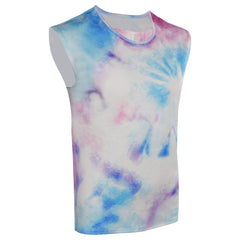 Movie Barbie Ken Blue Tie-dye Vest Outfits Cosplay Costume Suit