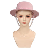 Movie Barbie Pink hat Accessories Cosplay Costume Halloween Carnival Suit