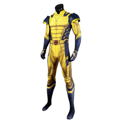 Movie Deadpool 3 Wolverine James Howlett Yellow Jumpsuit Outfits Cosplay Costume Halloween Carnival Suit