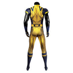 Movie Deadpool 4 James Howlett Wolverine Yellow Sleeveless Jumpsuit Outfits Cosplay Costume Suit