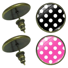 Movie Grease: Rydell High 2023 Black Earrings Cosplay Accessories Halloween Carnival Props