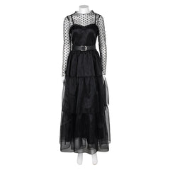 Movie Lisa Frankenstein (2024) Misty Black Dress Outfits Cosplay Costume Halloween Carnival Suit