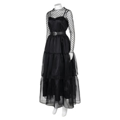 Movie Lisa Frankenstein (2024) Misty Black Dress Outfits Cosplay Costume Halloween Carnival Suit