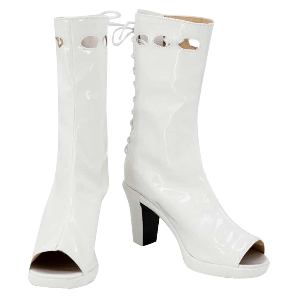 Movie Poor Things 2023 Bella Baxter White Shoes Boots Cosplay Accessories Halloween Carnival Props
