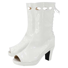 Movie Poor Things 2023 Bella Baxter White Shoes Boots Cosplay Accessories Halloween Carnival Props