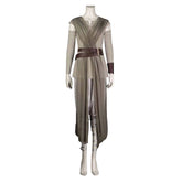 Movie Star Wars: The Force Awakens Rey Gray Dress Outfits Cosplay Costume Halloween Carnival Suit