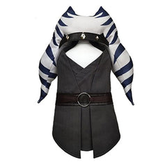 Movie Star Wars: The Mandalorian Ahsoka Black Dogs Pet Outfits Cosplay Costume Halloween Carnival Suit