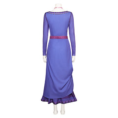 Movie Wish 2023 Asha Purple Dress Outfits Cosplay Costume Halloween Carnival Suit