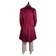 Movie Wonka 2023 Willy Wonka Red Set Outfits Cosplay Costume Halloween Carnival Suit
