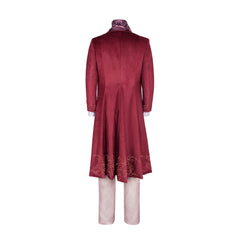 Movie Wonka Willy Wonka Red Coat Set Cosplay Costume Halloween Carnival Suit