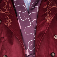 Movie Wonka Willy Wonka Red Coat Set Cosplay Costume Halloween Carnival Suit