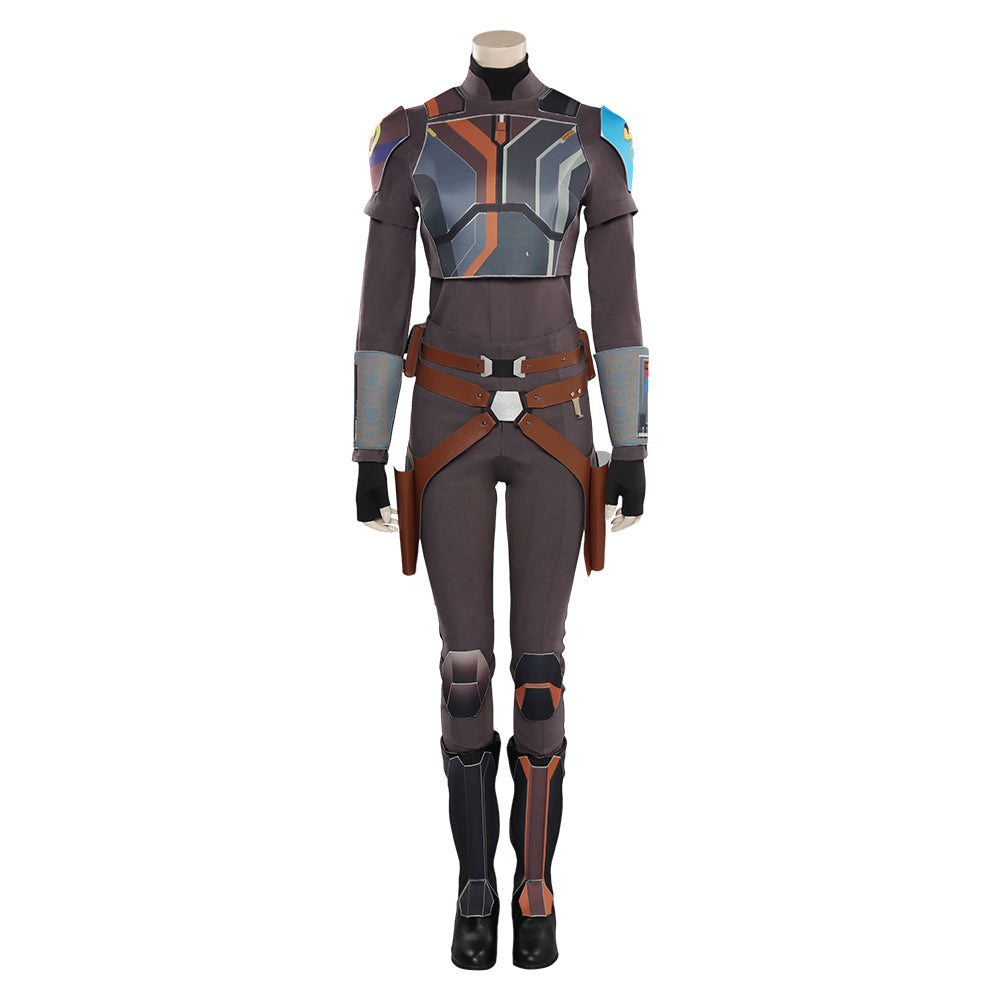 TV Ahsoka Sabine Wren Brown Outfits Cosplay Costume Halloween Carnival Suit