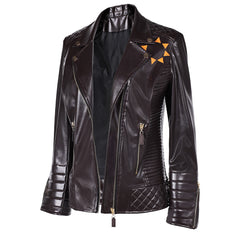 TV Echo (2024) Maya Lopez Black Leather Jacket Coat Cosplay Costume Outfits Halloween Carnival Suit