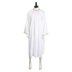 TV Good Omen Aziraphale Crowly White Angel Robe Outfits Cosplay Costume Suit