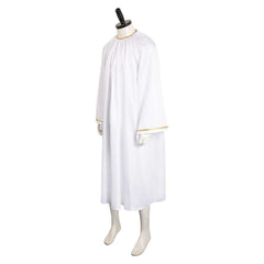 TV Good Omen Aziraphale Crowly White Angel Robe Outfits Cosplay Costume Suit
