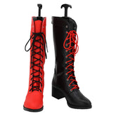 TV Harley Quinn Harley Quinn Red Shoes Boots Cosplay Accessories Halloween Carnival Props