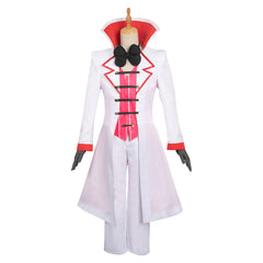 TV Hazbin Hotel Lucifer White Uniform Set Outfits Cosplay Costume Halloween Carnival Suit