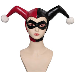 TV Suicide Squad Harley Quinn Black Hat Latex Mask Cosplay Accessories Halloween Carnival Props