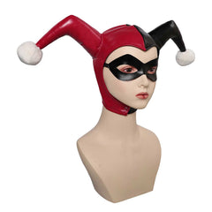 TV Suicide Squad Harley Quinn Black Hat Latex Mask Cosplay Accessories Halloween Carnival Props