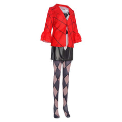 TV Suicide Squad Harley Quinn Red Set Outfits Cosplay Costume Halloween Carnival Suit